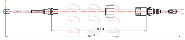 Apec Handbrake Cable CAB1286 [PM1841825]