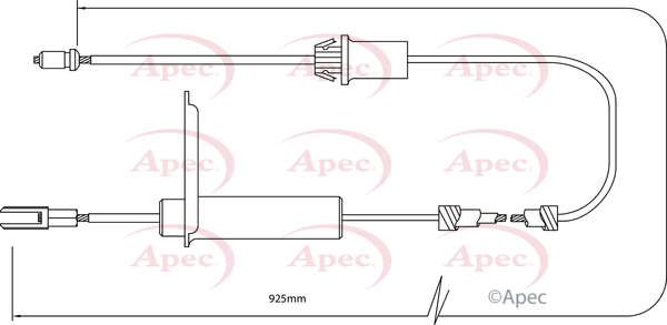 Apec Handbrake Cable Rear Left CAB1281 [PM1841823]