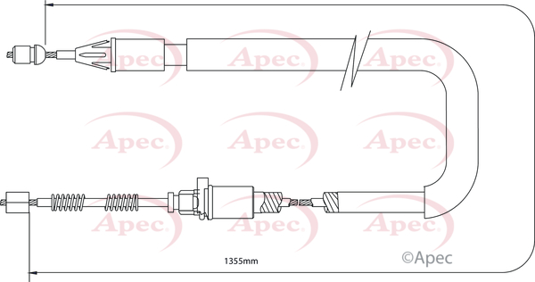 Apec Handbrake Cable Rear Right CAB1269 [PM1841820]