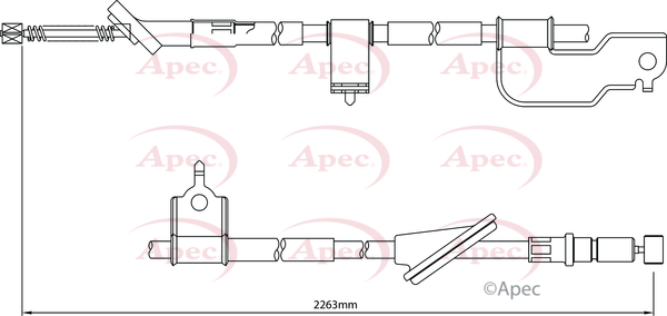 Apec Handbrake Cable Rear Right CAB1215 [PM1841809]