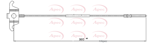 Apec Handbrake Cable Front CAB1128 [PM1841799]