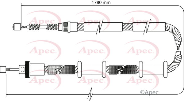 Apec Handbrake Cable Rear Right CAB1102 [PM1841794]