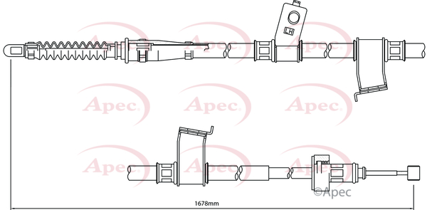 Apec Handbrake Cable Rear Left CAB1079 [PM1841788]