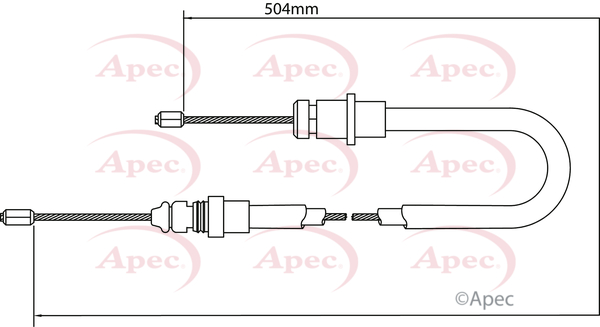 Apec Handbrake Cable Front CAB1058 [PM1841782]