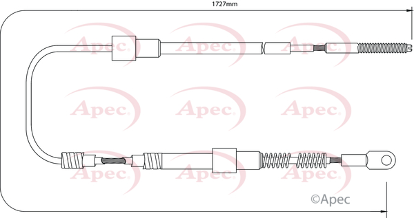 Apec Handbrake Cable Rear Left or Right CAB1020 [PM1841767]