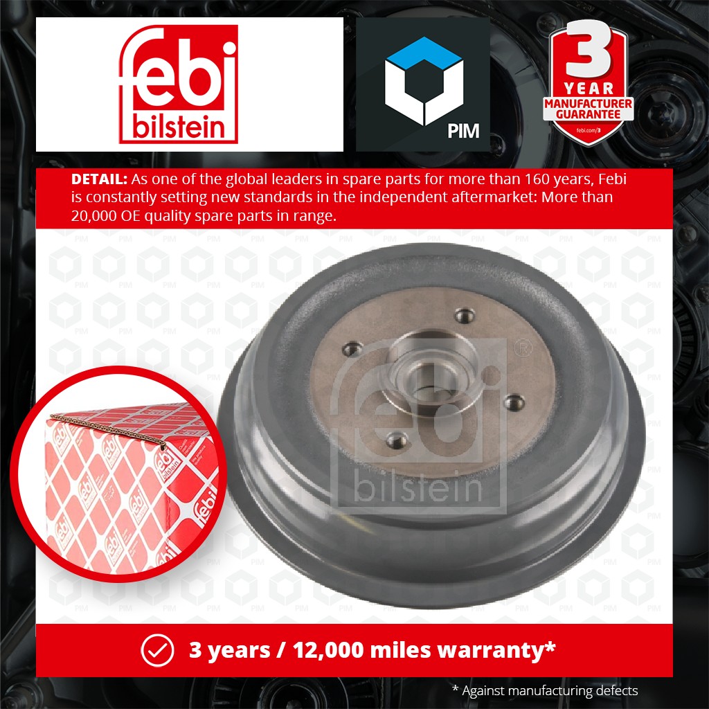 Febi Brake Drum Rear 171095 [PM1839514]