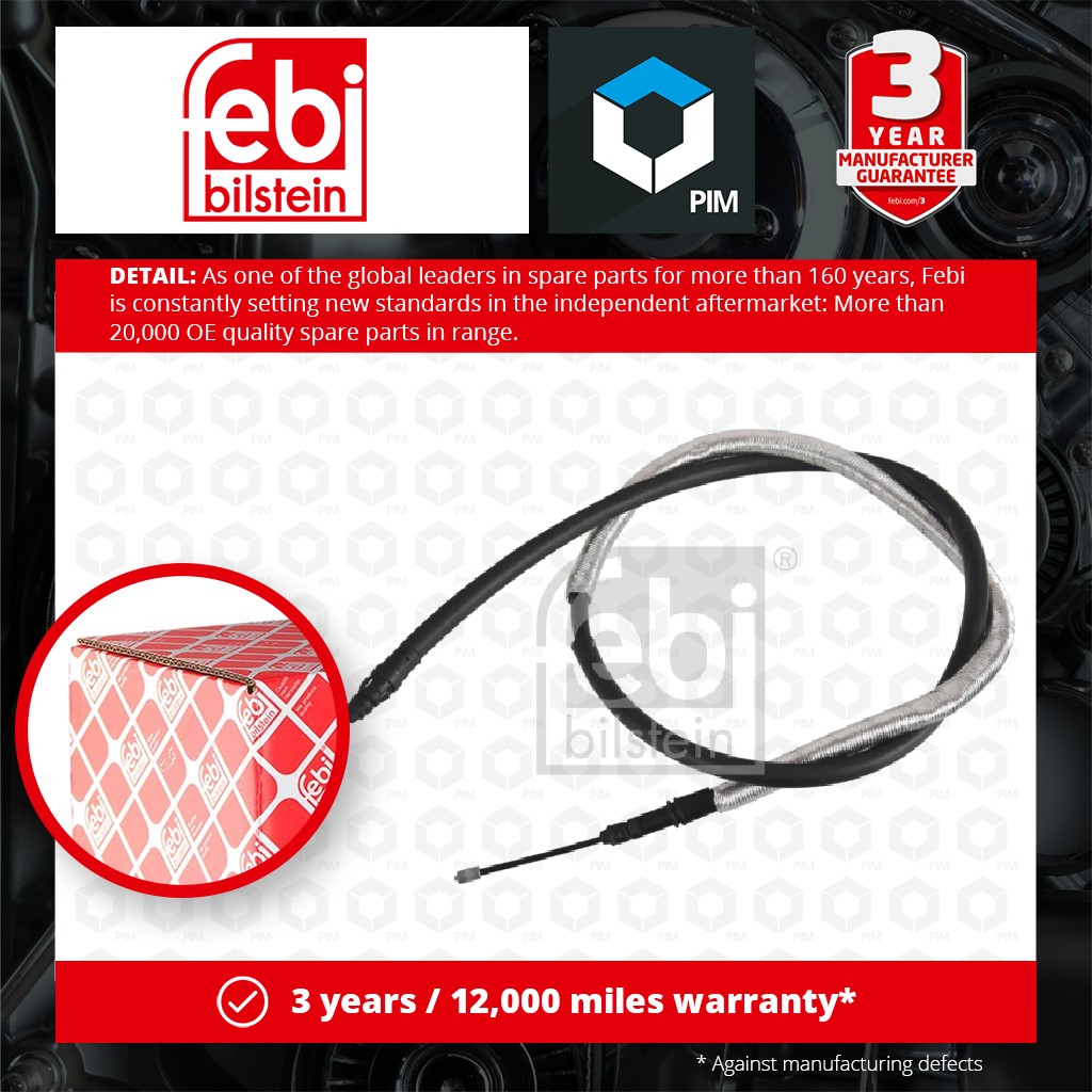 Febi Handbrake Cable Rear Left or Right 170923 [PM1839352]