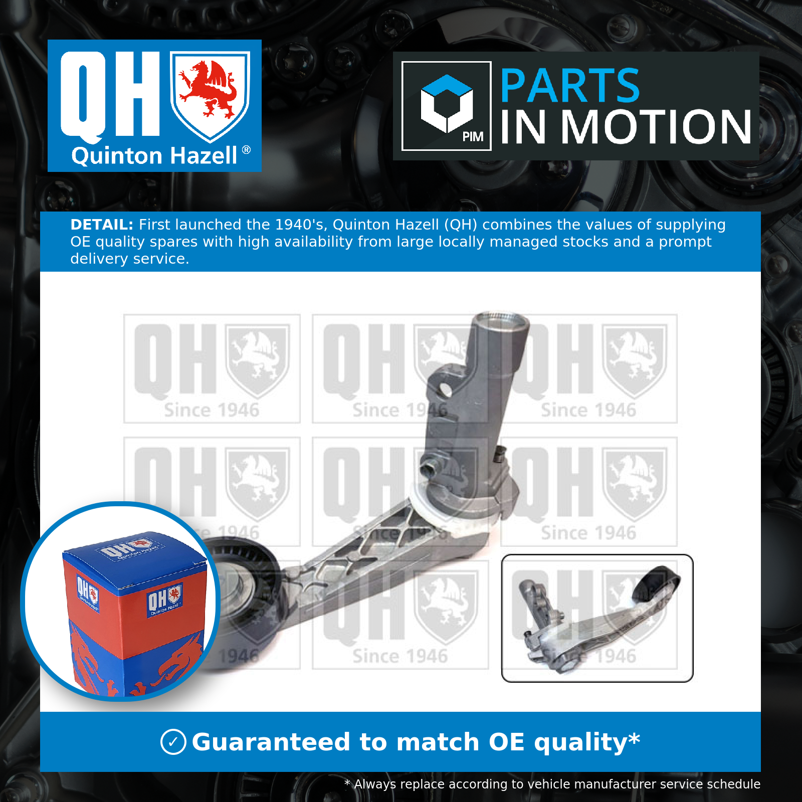 Quinton Hazell Aux Belt Tensioner QTA1645 [PM1838365]