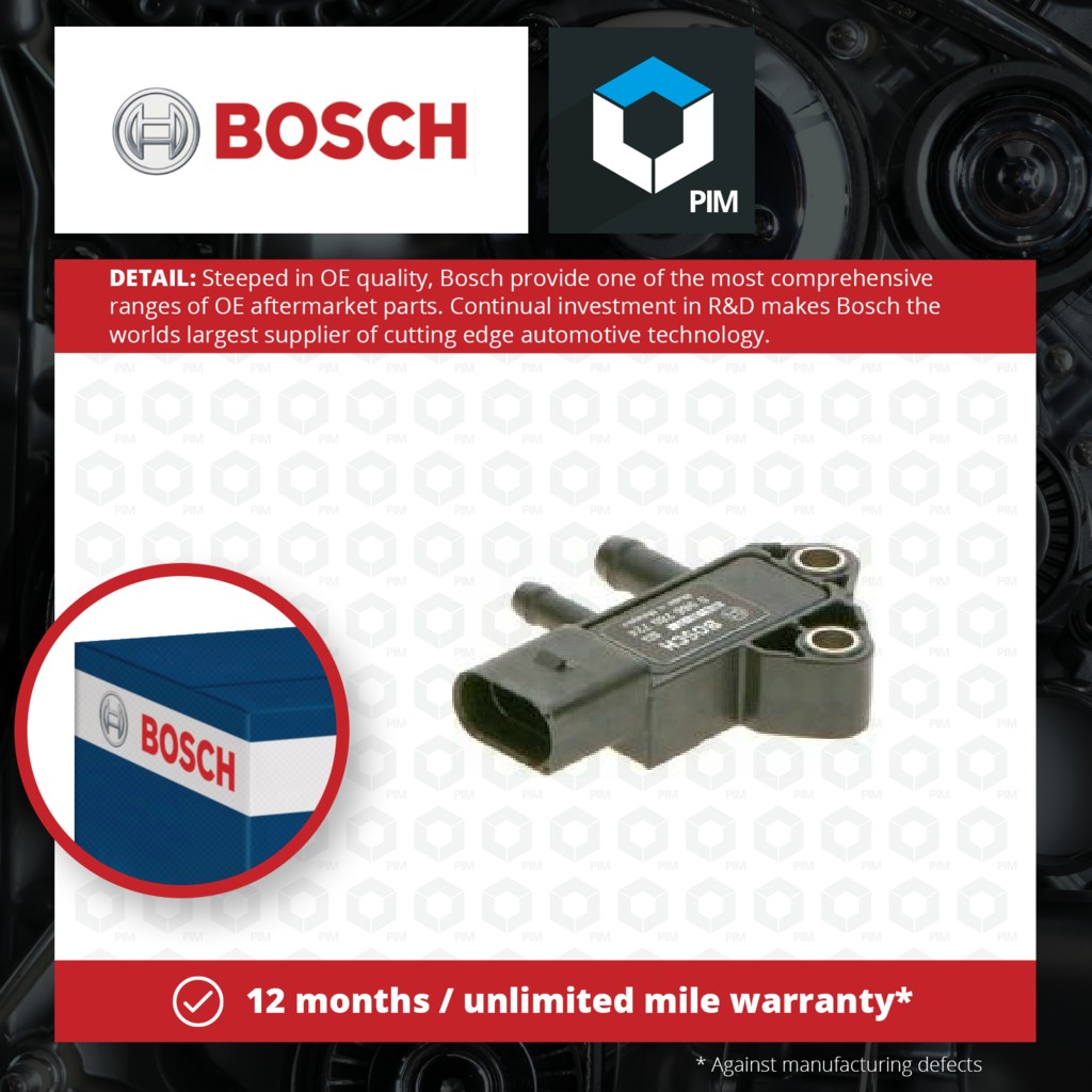Bosch Exhaust Pressure Sensor 0986280724 [PM1836607]