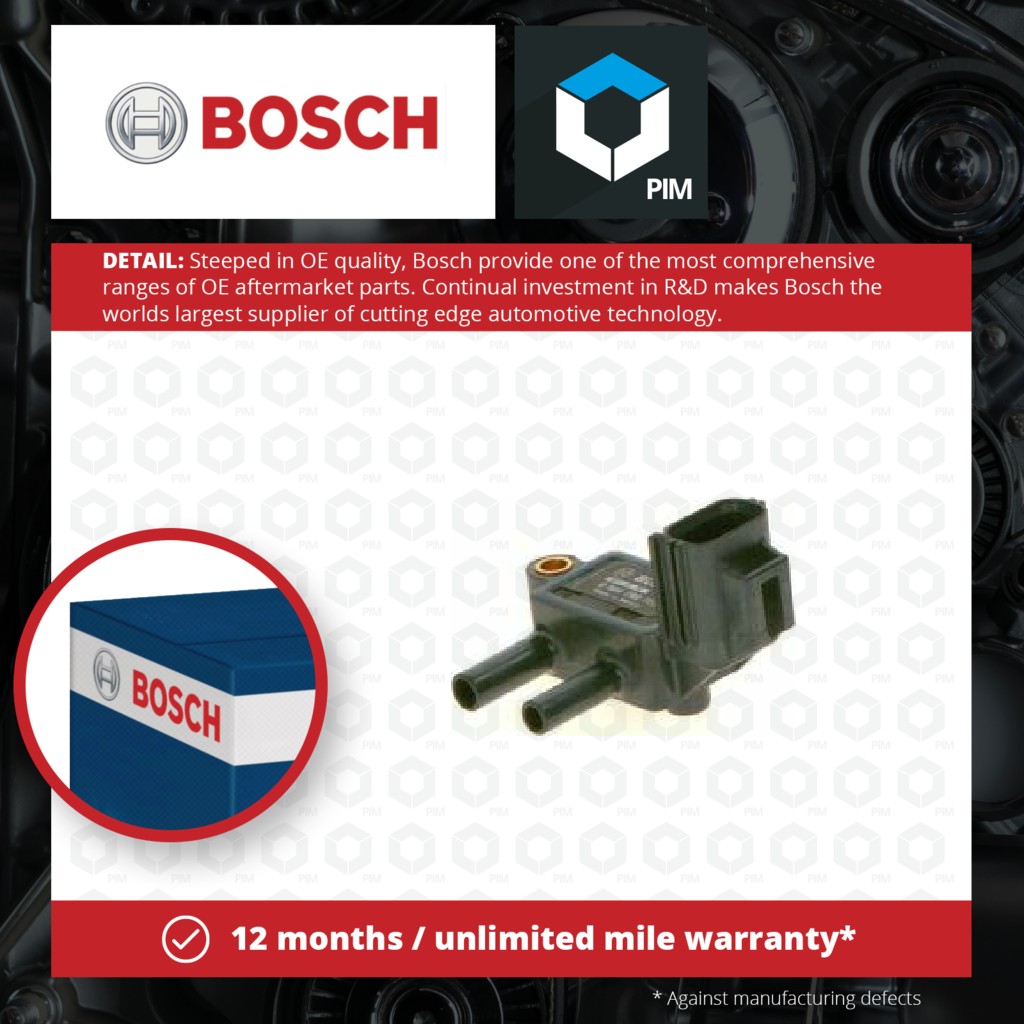 Bosch Exhaust Pressure Sensor Dsd2 0986280723 [PM1836606]