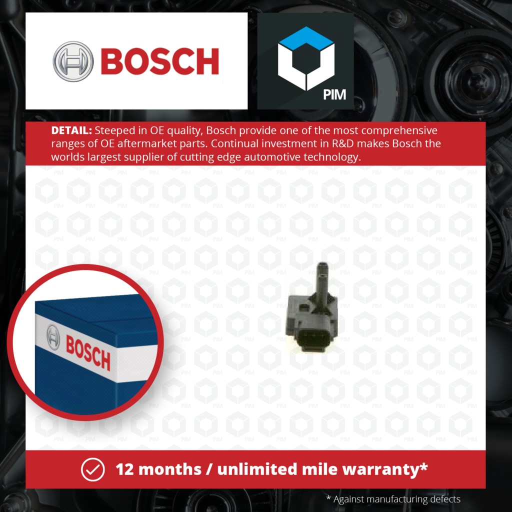 Bosch Exhaust Pressure Sensor 0986280717 [PM1836601]