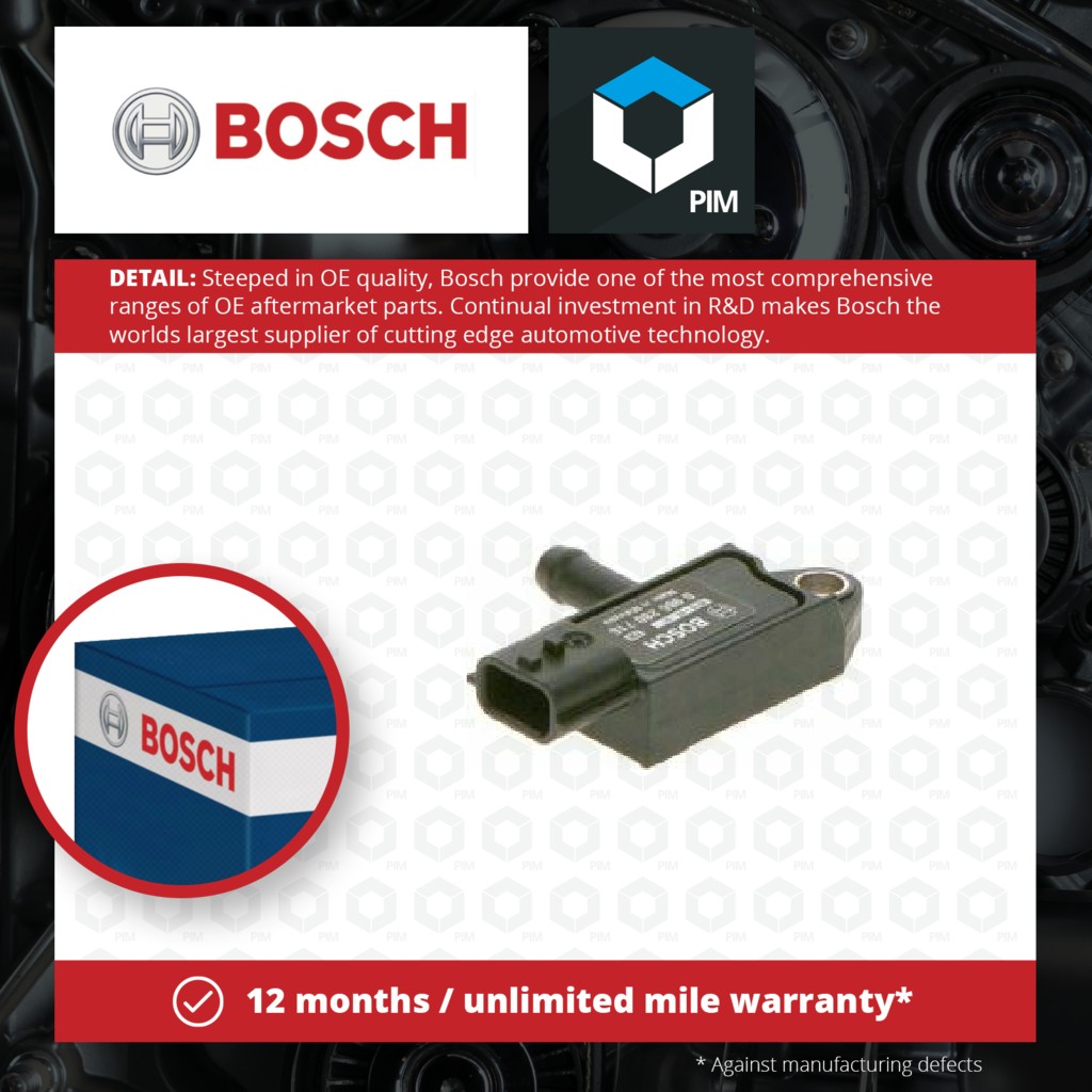 Bosch Exhaust Pressure Sensor 0986280716 [PM1836600]