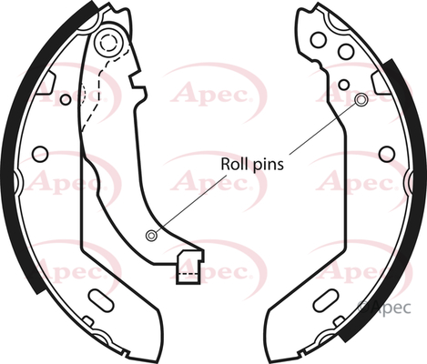 Apec Brake Shoes Set SHU365 [PM1810502]