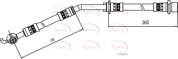 Apec Brake Hose Front Right HOS4089 [PM1804572]