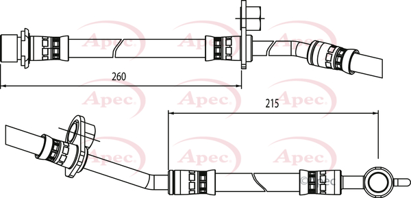 Apec Brake Hose Front Right HOS4078 [PM1804561]