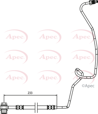Apec Brake Hose Rear Outer, Left HOS3768 [PM1804275]
