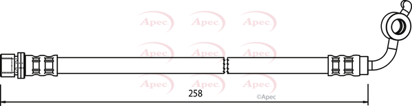 Apec Brake Hose Front Left HOS3604 [PM1804133]