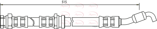 Apec Brake Hose Rear HOS3405 [PM1803947]