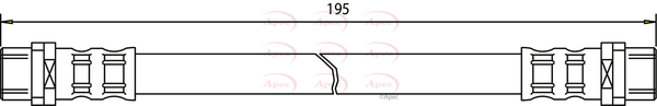 Apec Brake Hose Rear Inner HOS3171 [PM1803720]