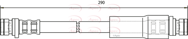 Apec Brake Hose Rear HOS3122 [PM1803671]