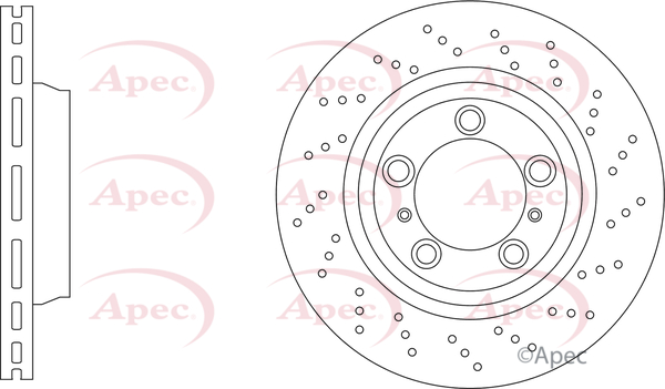 Apec Brake Disc Single Vented Front Right DSK3360 [PM1803091]