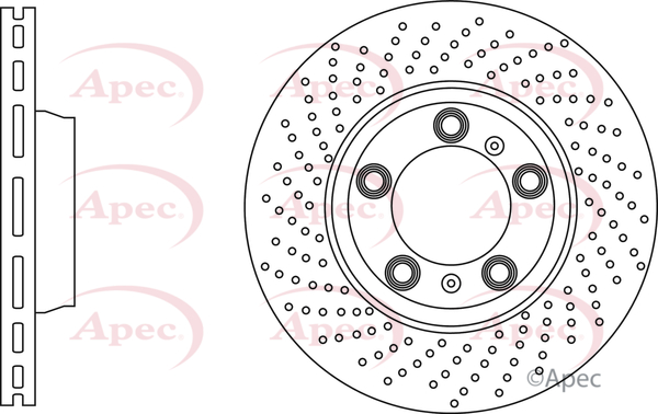 Apec Brake Disc Single Vented Front Left DSK3112 [PM1802867]