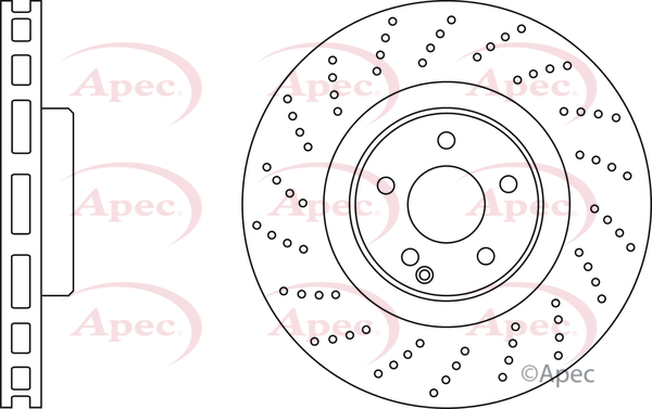 Apec Brake Disc Single Vented Front DSK2434 [PM1802175]