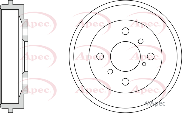 Apec Brake Drum Rear DRM9977 [PM1801645]