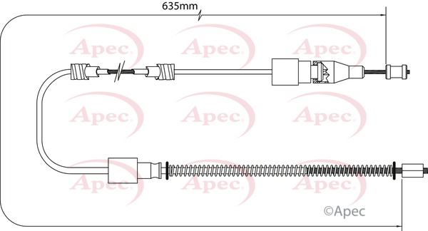 Apec Handbrake Cable Rear Left or Right CAB1531 [PM1801266]