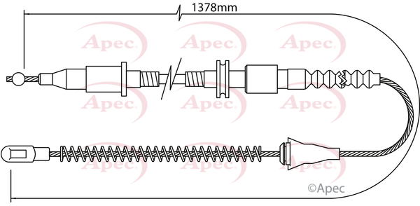 Apec Handbrake Cable Rear Left CAB1466 [PM1801228]