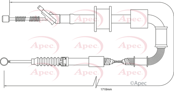 Apec Handbrake Cable Rear Right CAB1424 [PM1801207]
