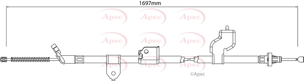 Apec Handbrake Cable Rear Right CAB1325 [PM1801159]