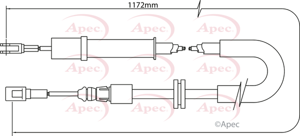 Apec Handbrake Cable Rear Left or Right CAB1295 [PM1801145]