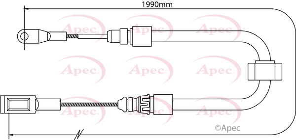 Apec Handbrake Cable CAB1282 [PM1801137]