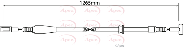 Apec Handbrake Cable Rear Left or Right CAB1242 [PM1801120]