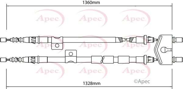 Apec Handbrake Cable Rear Centre CAB1139 [PM1801061]