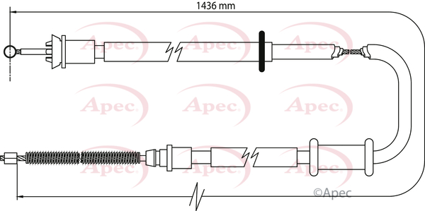 Apec Handbrake Cable Rear Right CAB1117 [PM1801049]