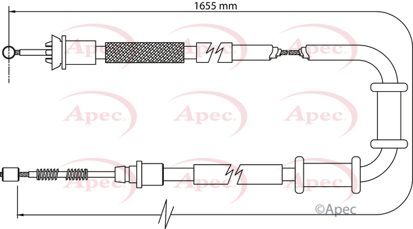 Apec Handbrake Cable Rear Right CAB1109 [PM1801041]