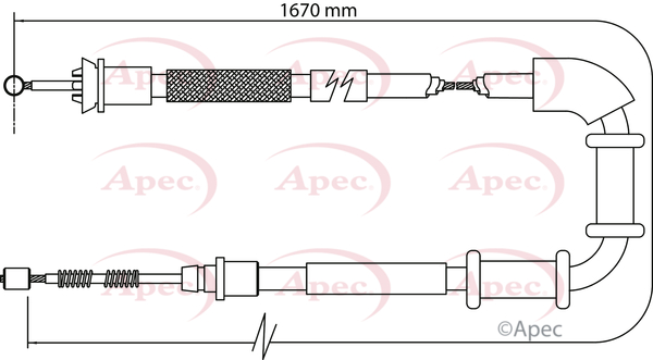 Apec Handbrake Cable Rear Left CAB1107 [PM1801039]