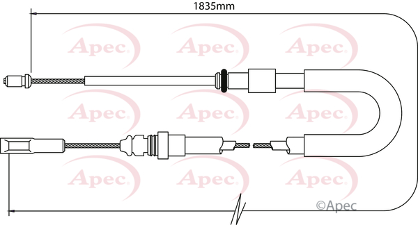 Apec Handbrake Cable Front Left or Right CAB1052 [PM1801018]