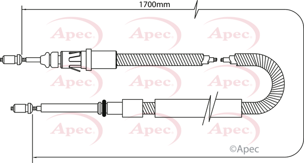 Apec Handbrake Cable Rear Left or Right CAB1041 [PM1801013]