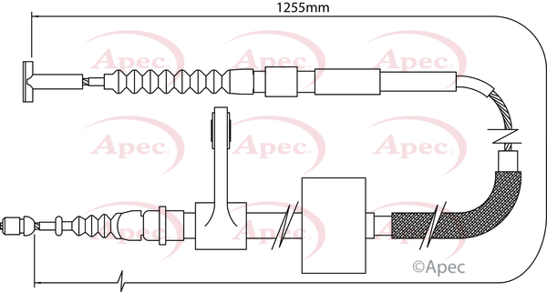Apec Handbrake Cable Rear Left CAB1006 [PM1800999]