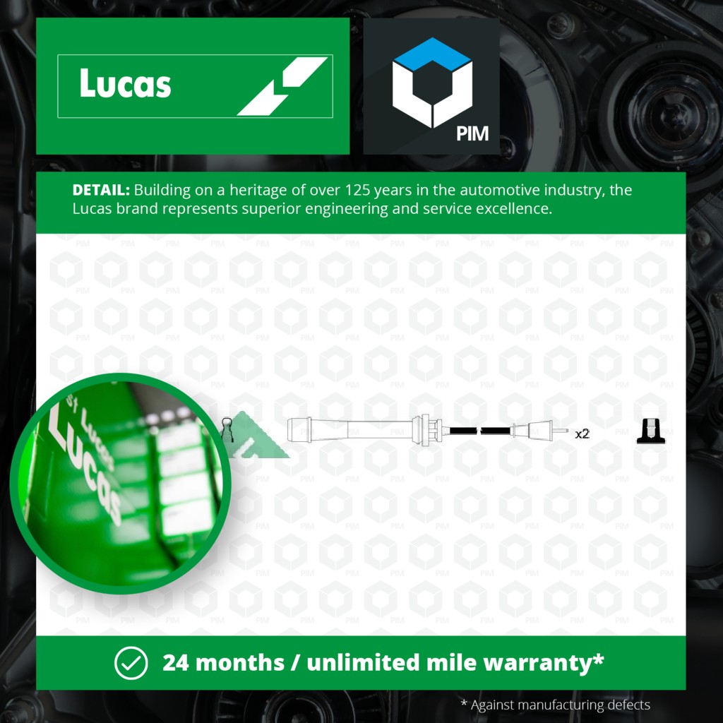 Lucas HT Leads Ignition Cables Set LUC7424 [PM1795624]