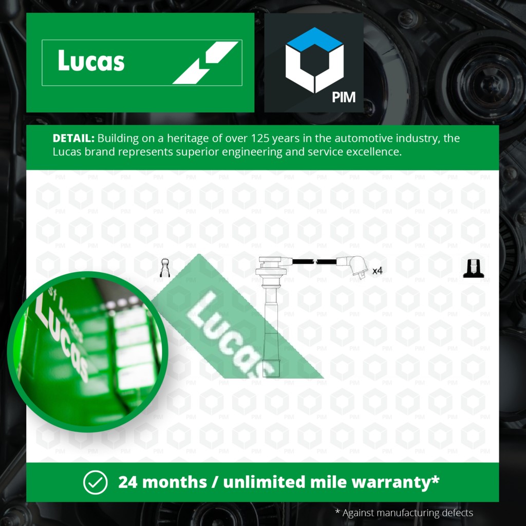 Lucas HT Leads Ignition Cables Set LUC7242 [PM1795458]