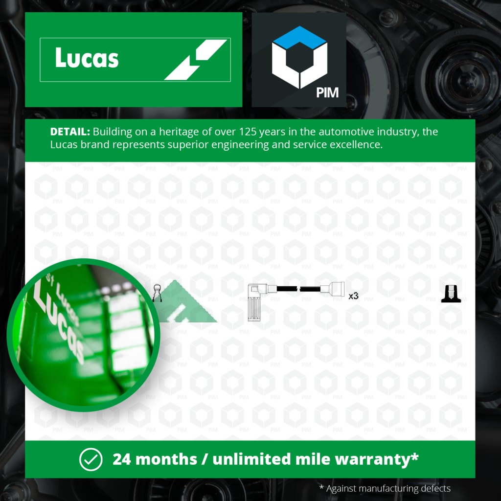 Lucas HT Leads Ignition Cables Set LUC7230 [PM1795447]