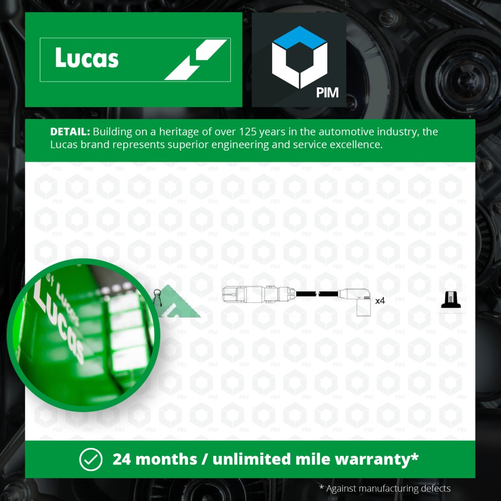 Lucas HT Leads Ignition Cables Set LUC5080 [PM1795174]