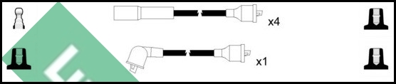 Lucas LUC4119 HT Leads Ignition Cables Set