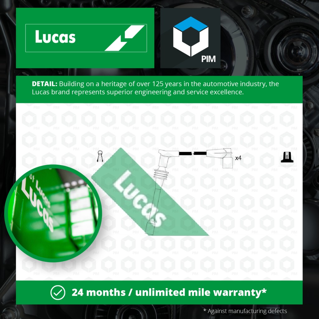 Lucas HT Leads Ignition Cables Set LUC4048 [PM1794723]