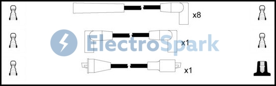 Electro Spark HT Leads Ignition Cables Set OEK034 [PM1668433]