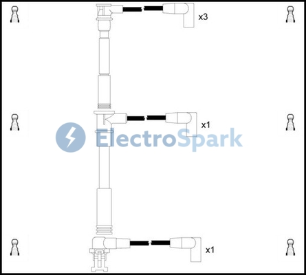Electro Spark OEK385 HT Leads Ignition Cables Set